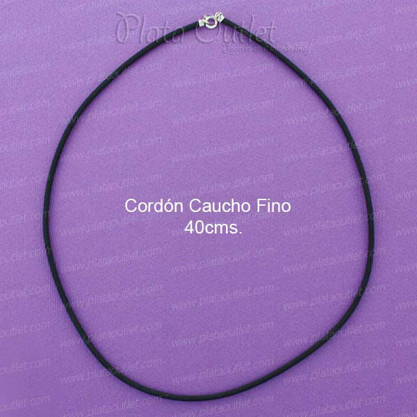 Cordon caucho plata