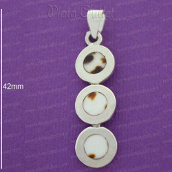 Colgante plata caracol tigre,dije madre perla 00008,plata Madrid, España,tienda física,mayor,mayorista