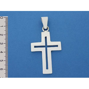 Colgante cruz plata,cruces plata,crucifijo,plata en madrid,plata al mayor, mayorista