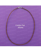 Cordón piel plata