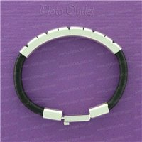 Brazalete plata piel, plata y cuero,plata Madrid España, mayor,mayorista