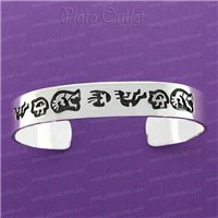 Brazalete plata de ley tribal, plata hopi, celta plata Madrid,plata mayor,mayorista