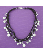 Collares plata hilos