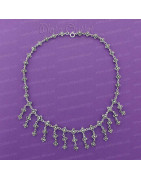 Collares marcasita granate