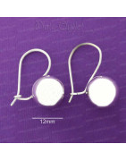 Pendientes bola de plata