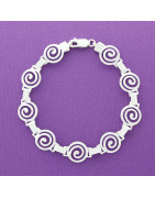 Pulseras plata lisa